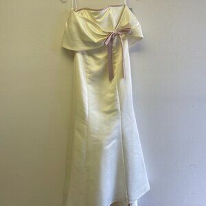 NWT Jessica McClintock 2 Tone Bridal Gown Size 4 Ivory/Mauve